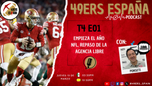 Lee más sobre el artículo 49ers España Podcast. T4 E01. Empieza el año NFL, repaso de la Agencia Libre con J.A. Ponseti