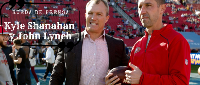 Lee más sobre el artículo Rueda de Prensa: John Lynch y Kyle Shanahan – 27 de agosto de 2025 (Roster de 53, cortes)